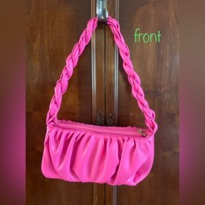 Girly hot pink shoulder purse, perfect condition